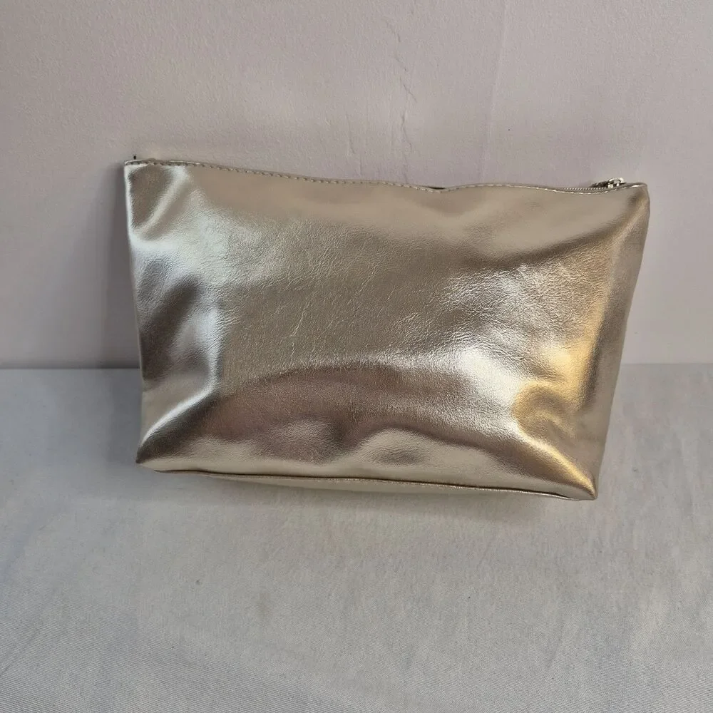 Juicy Couture Cosmetics Bag Gold Lips Pattern 12